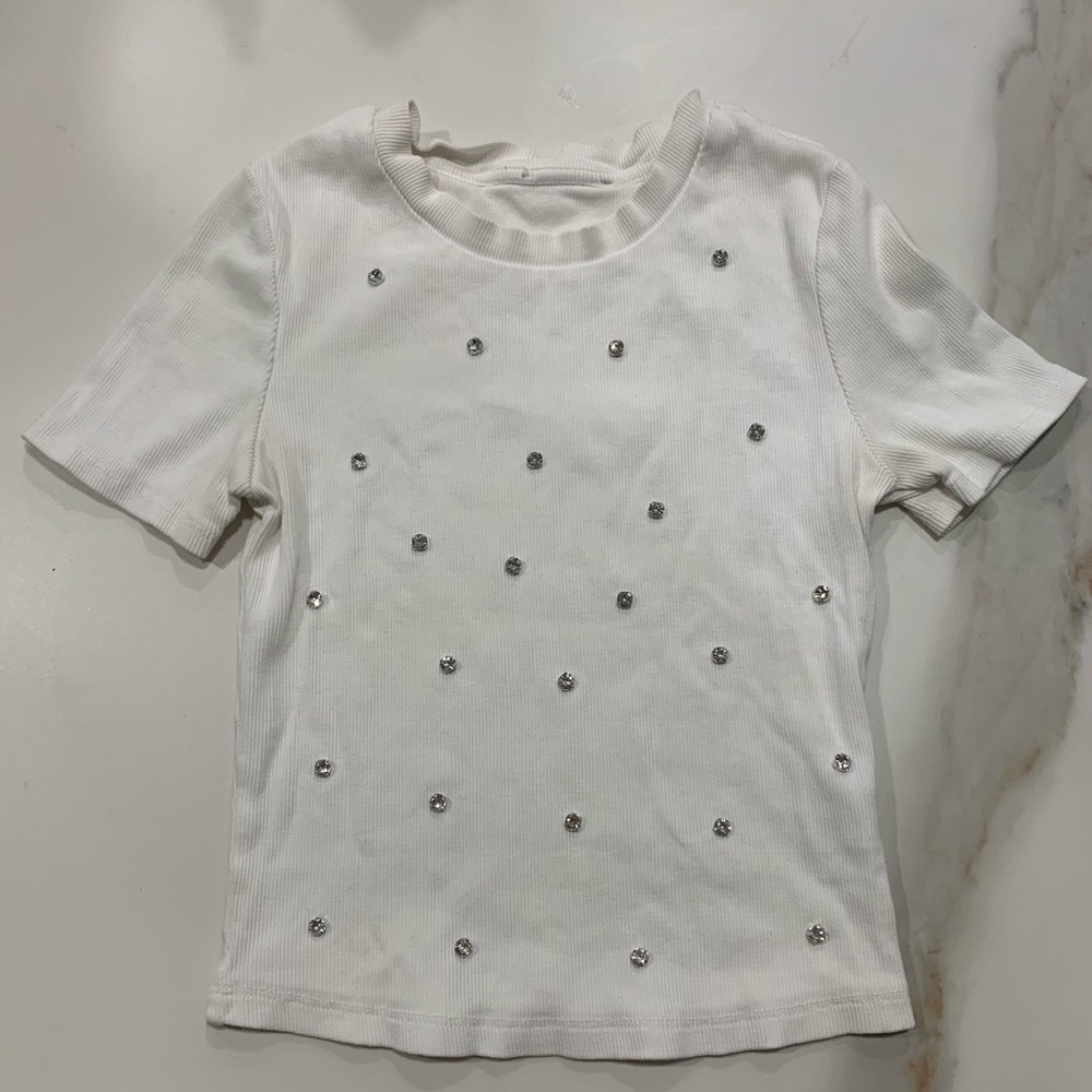 white diamonds cropped top